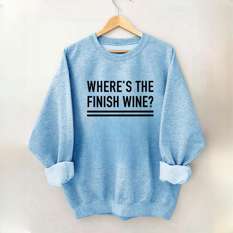 Where's the Finish Wine Muscle Sweatshirt