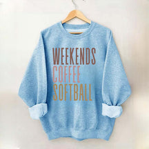 Weekends Coffee Softball Mom Sweatshirt