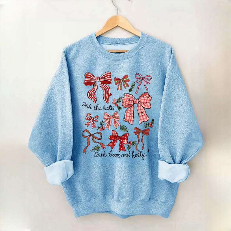 Christmas Coquette Bow Holiday Sweatshirt