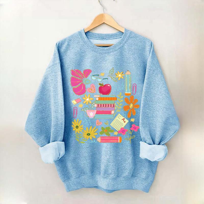 Back to School Bookish Botanical Sweatshirt