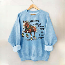 Country Christmas Horse Womens Sweatshirt