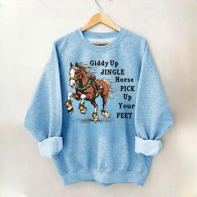 Country Christmas Horse Womens Sweatshirt