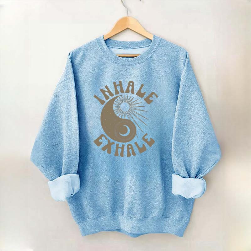 Ying Yang Yoga Just Breathe Sweatshirt