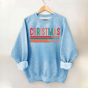 Retro Christmas Santa Clause Xmas Light Sweatshirt