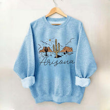 Arizona Desert Graphic Retro Cactus Sweatshirt