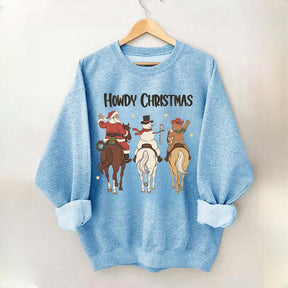 Howdy Christmas Western Cowgirl Rodeo Sweatshirt