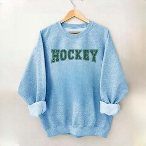 Retro Hockey Player Sporty Sweatshirt