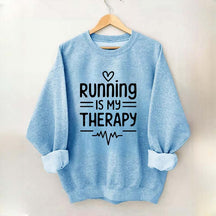 Running Is My Therapy Lover Sweatshirt