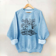 Cat Reading Book Sweatshirt