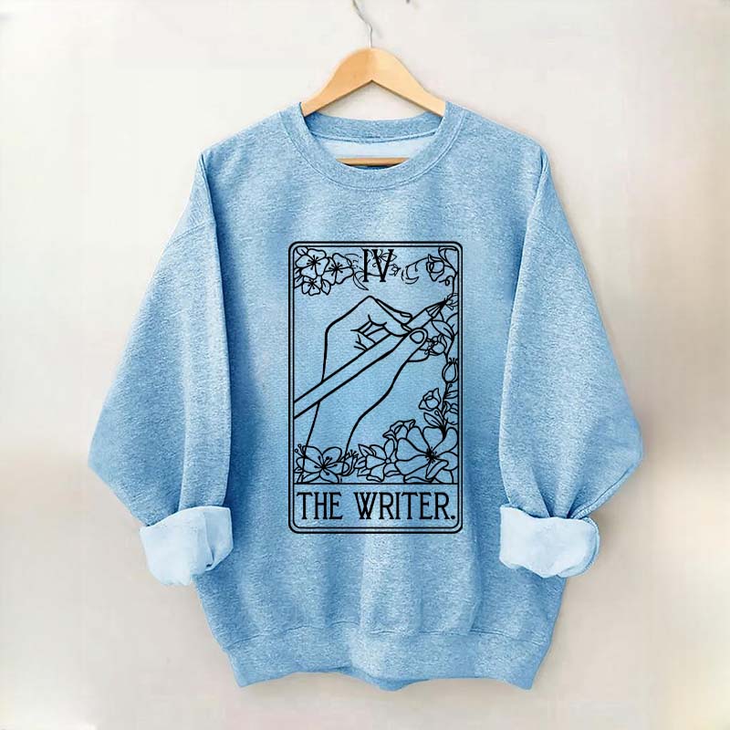 The Writer Flowers Tarot Card Sweatshirt