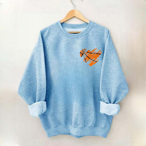 Retro Heart Basketball Mama Sweatshirt