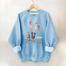 Apres Ski Champagner Skifahrer Sweatshirt
