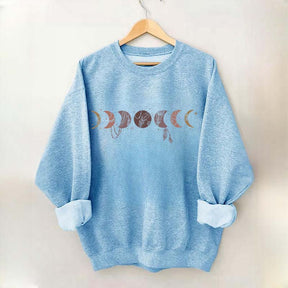 Boho Celestial Witchy Moon Phases Sweatshirt