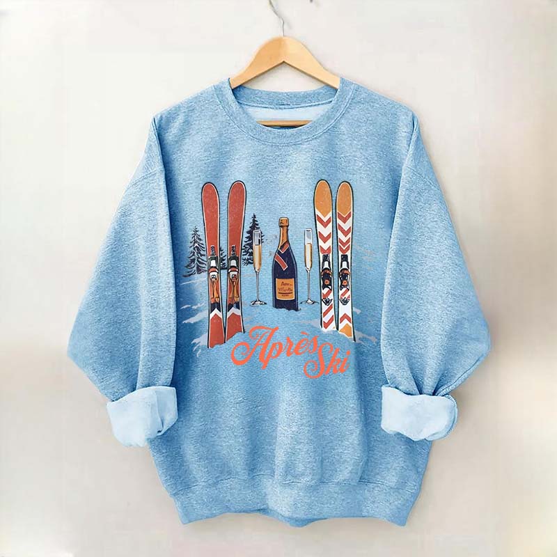 Apres Ski Champagne New Years Eve Sweatshirt