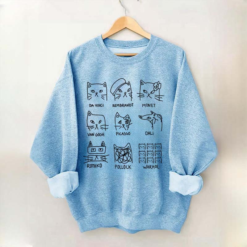 Artistic Cats Inspired by Famous Painters Sweatshirt