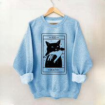 Tarot Card Black Cat Sweatshirt
