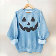 Retro Fall Pumpkin Face Sweatshirt
