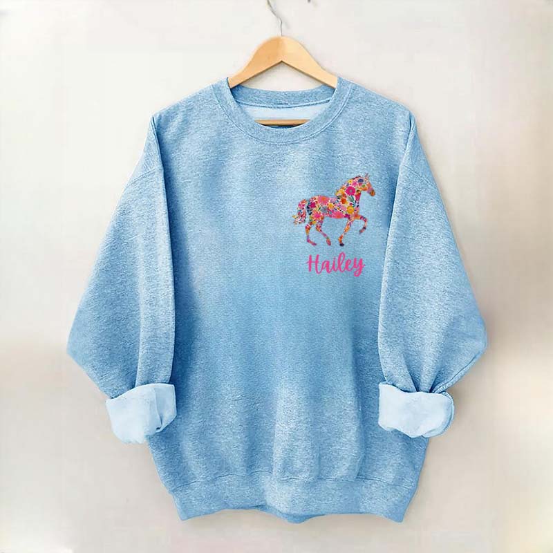 Custom Girl Horse Sweatshirt