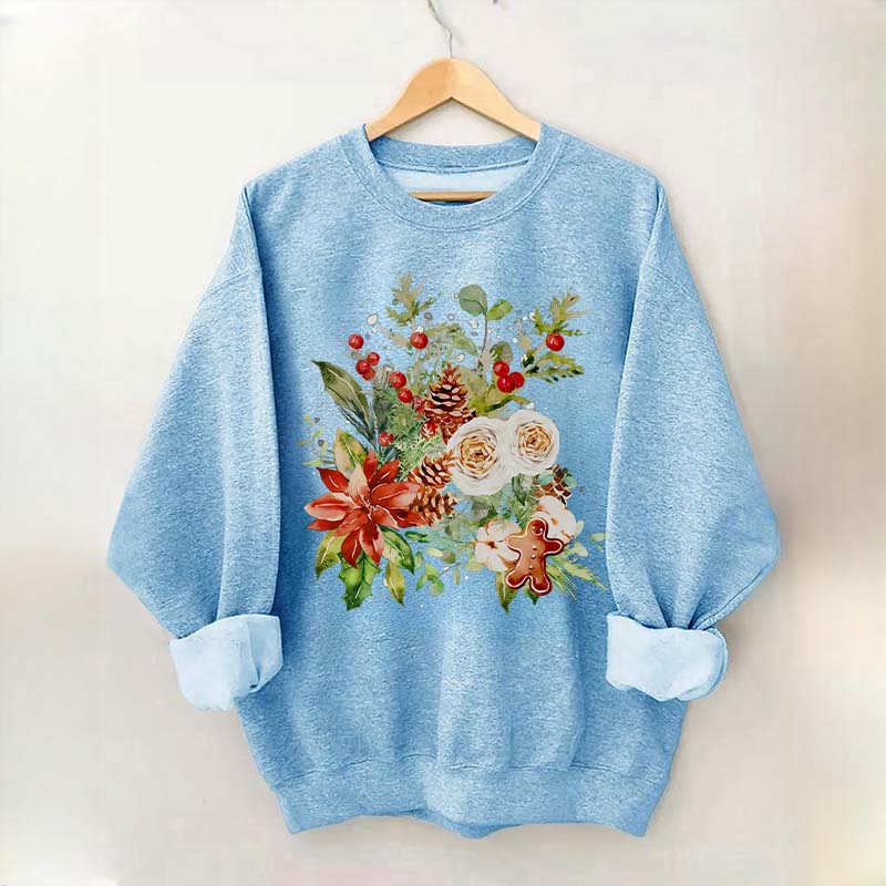 Vintage Christmas Floral Sweatshirt