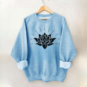 Lotus Burst Strappy Yoga Lover Sweatshirt