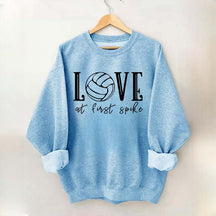 Love Volleyball At First Spike Sweatshirt
