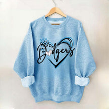 Dodgers Baseball Heart Sweatshirt