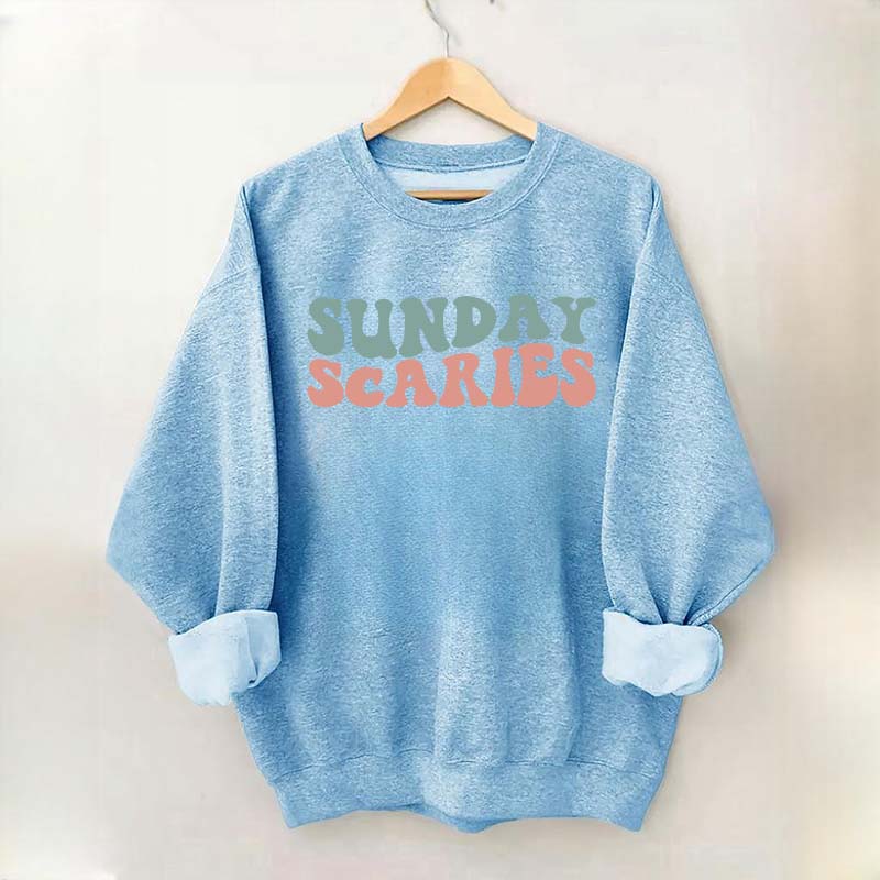 Retro Christmas Sunday Scaries Sweatshirt