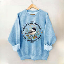 Radical Compassion Floral Bird Sweatshirt