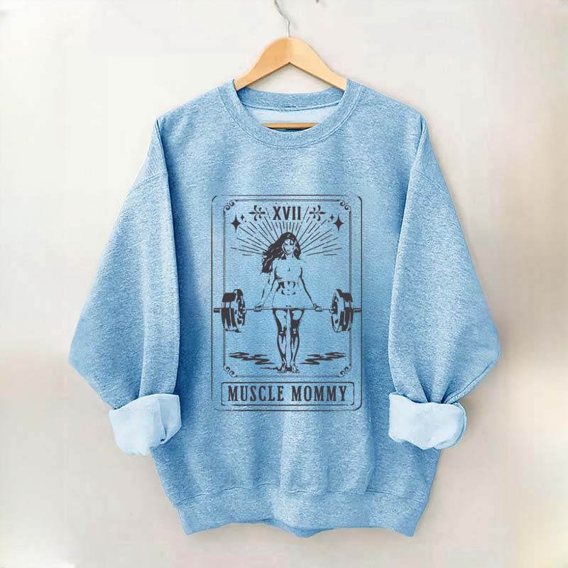 Tarot Card Muscle Mommy Pump Cover Gym Sweatshirt