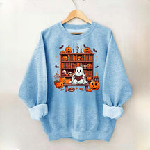 Ghost Book Reader Literature Lover Sweatshirt