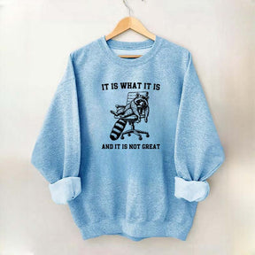 It Is What It Is Racoon Sweatshirt