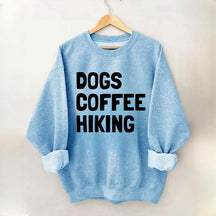 Dogs Coffee Hiking Sweatshirt