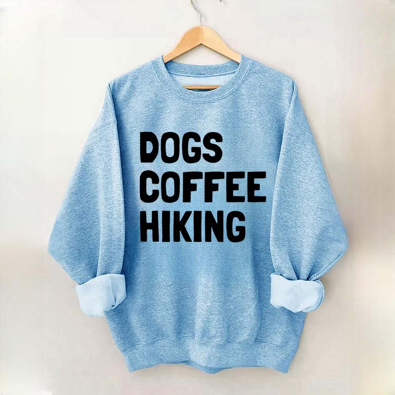 Dogs Coffee Hiking Sweatshirt
