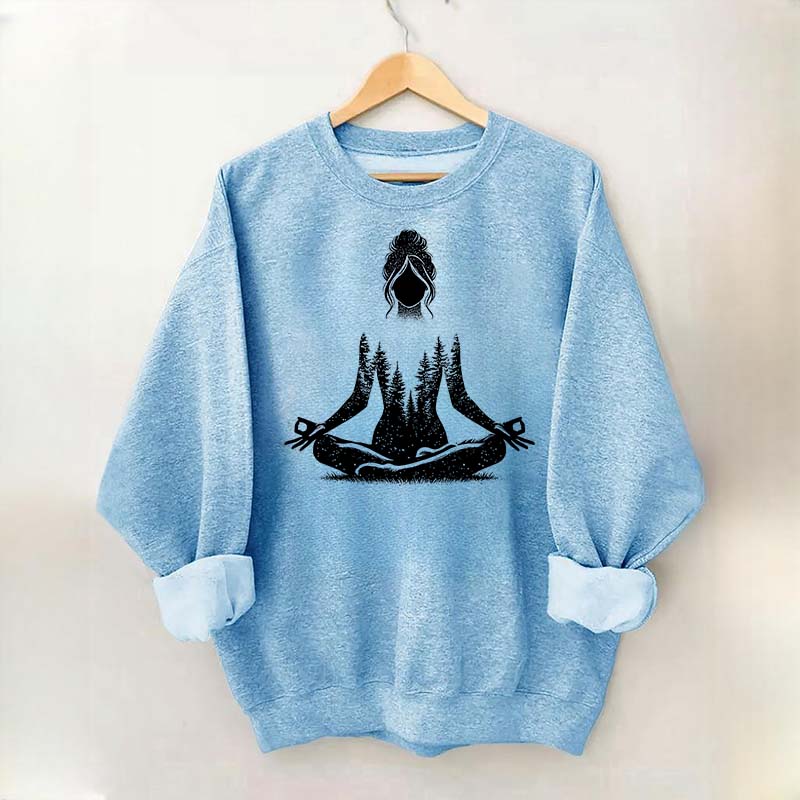 Yoga Pose Forest Sweatshirt