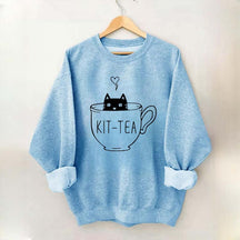 Funny Cat Tea Kitten Sweatshirt