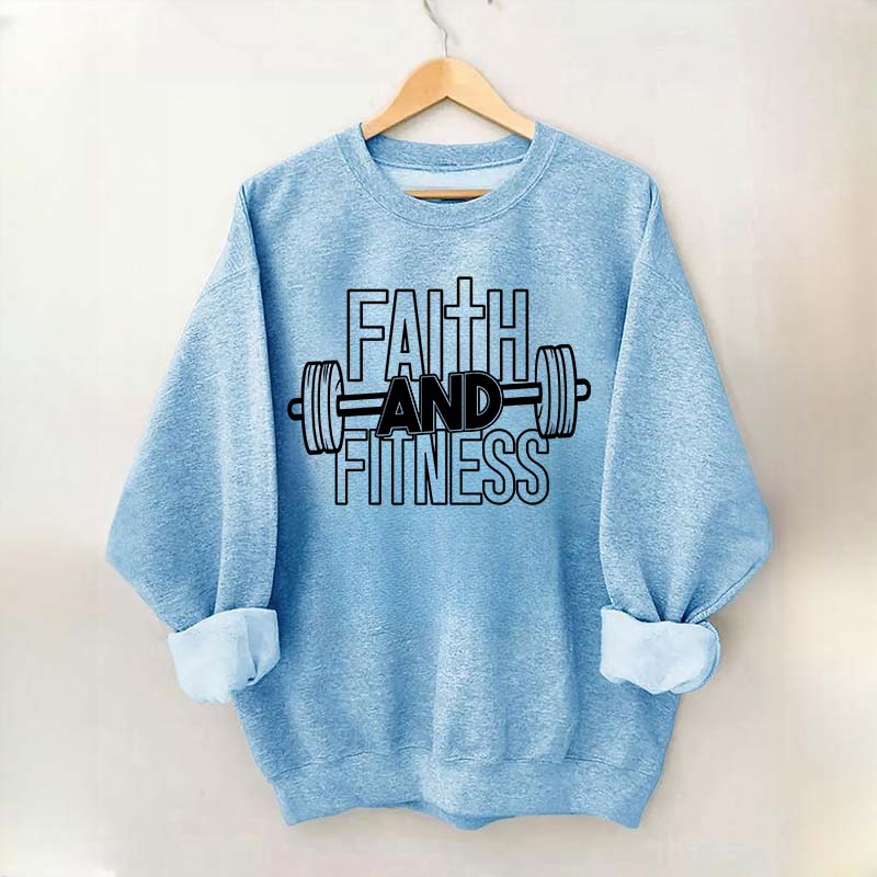 Faith and Fitness Weightlifting Sweatshirt