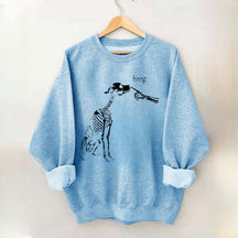 Dog Skeleton Boop Halloween Sweatshirt