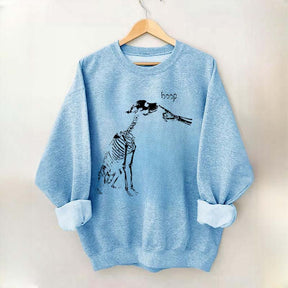 Dog Skeleton Boop Halloween Sweatshirt