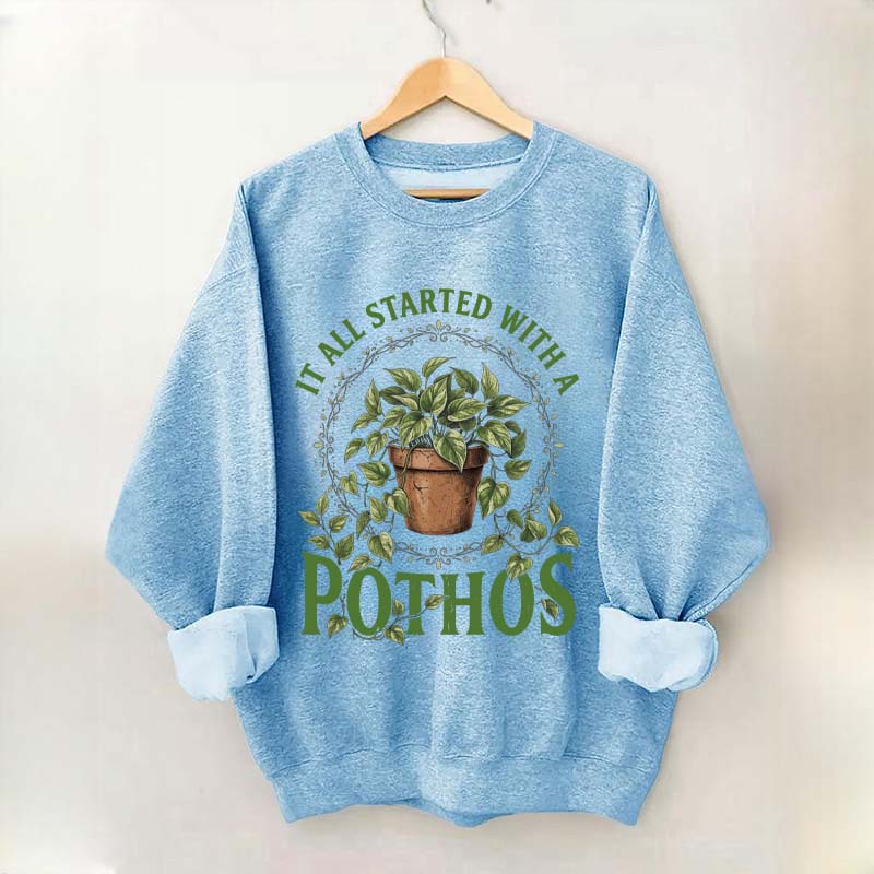 Cute Indoor Plant Pothos Sweatshirt