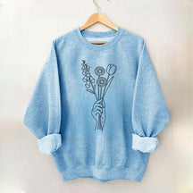 No Words Foxglove Daisy Tulip Sweatshirt