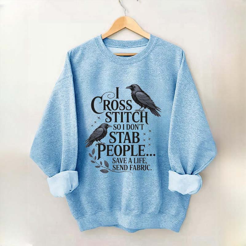 Funny I Cross Stitch Sweatshirt