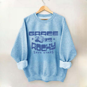 Grace Rocky Save Stars Book Lover Style Sweatshirt