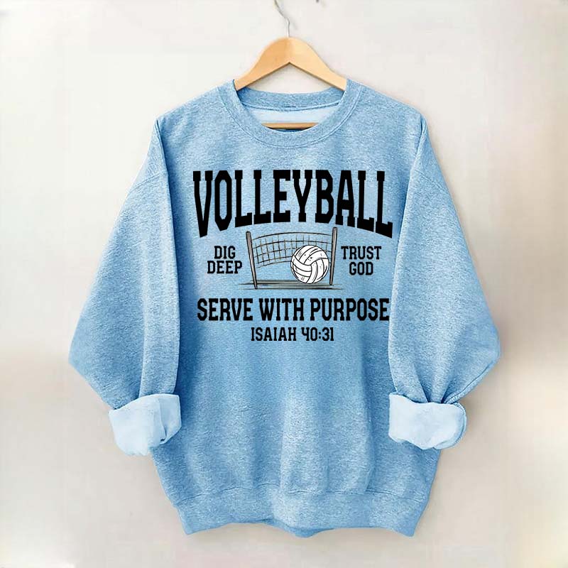 Volleyball Serve with Purpose Coach Sweatshirt