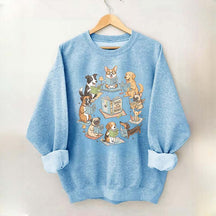 Bookworm Fiction Dog Reading Sweatshirt