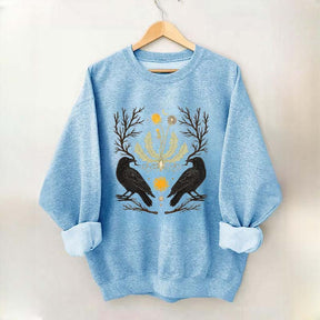 Ostara Raven Pagan Spring Equinox Sweatshirt