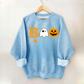 Halloween Boo Ghost Pumpkin Spider Sweatshirt