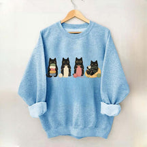 Black Cats Knitting Funny Sweatshirt