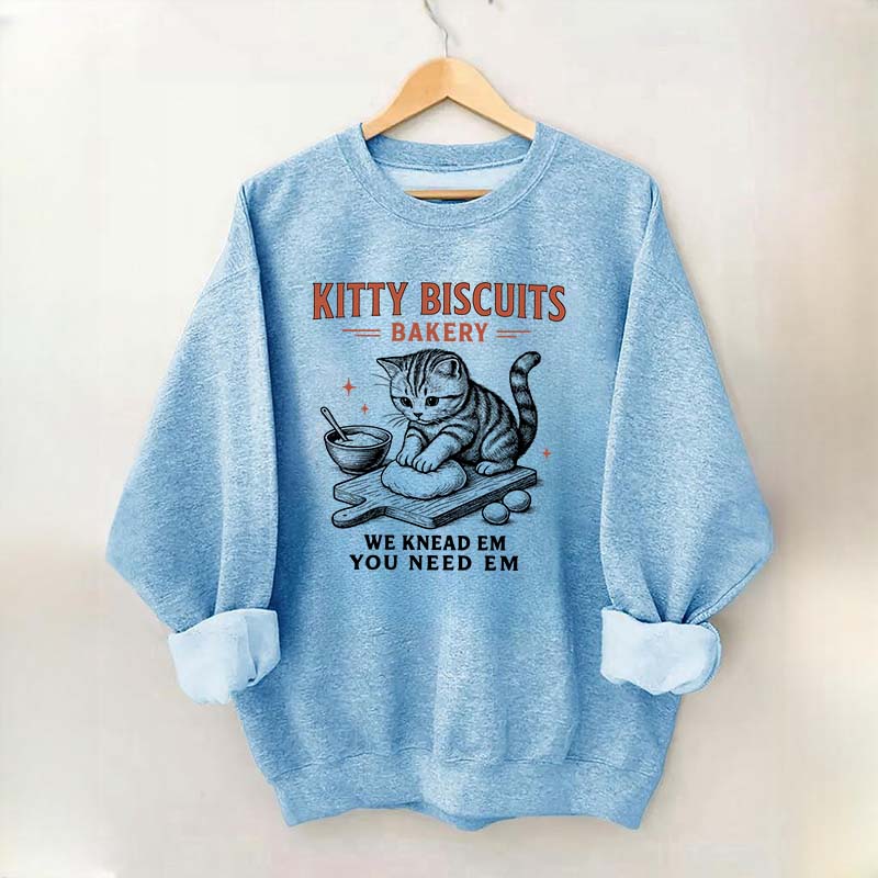 Sourdough Bread Kitty Biscuit Sweatshirt
