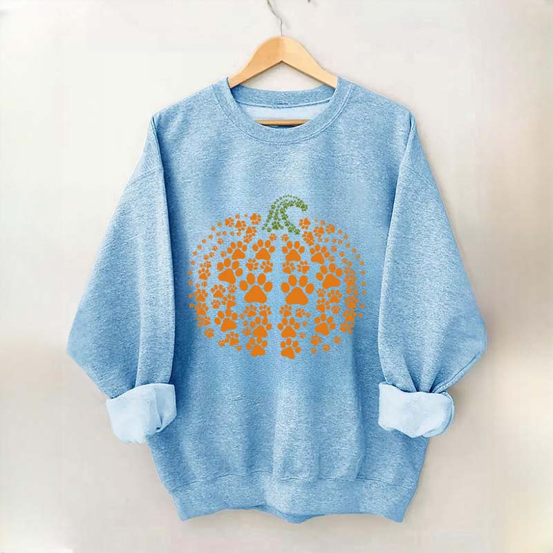 Paw Pumpkin Halloween Dog Sweatshirt