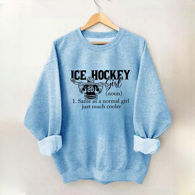 Personalized Hockey Girl Sweatshirt
